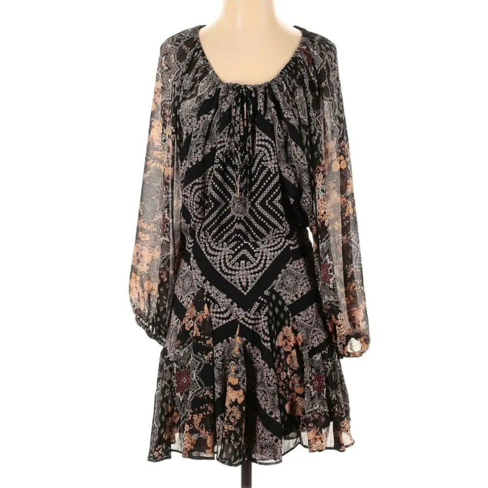 Free People XS Long Sleeve Mini Dress - Picture 2 of 6